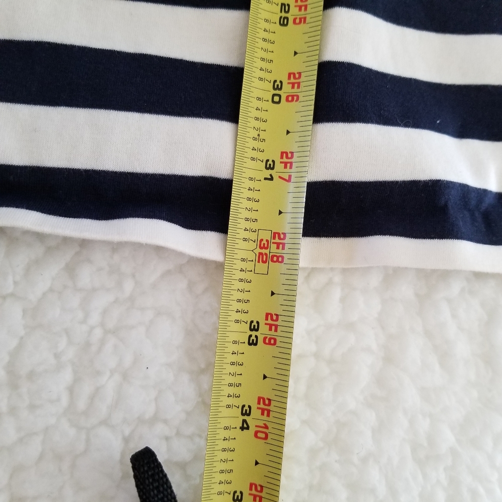 J. CREW Off the Shoulder Striped Cotton Mini Dress Size L - Picture 14 of 14